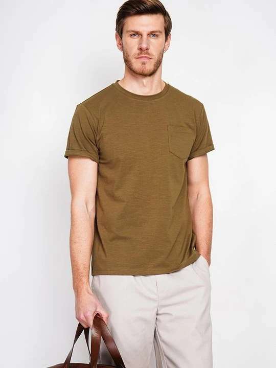 Zdjęcie produktu T-shirt basic Le Jardin du Lin khaki
