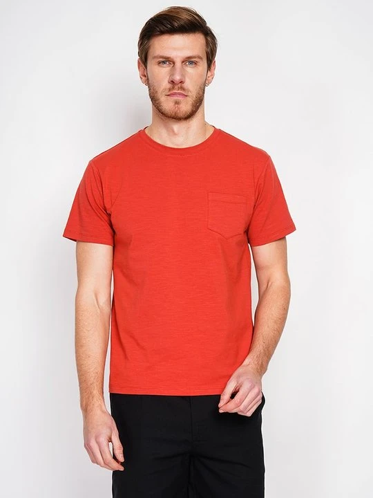 Zdjęcie produktu T-shirt basic Le Jardin du Lin jasnoczerwony