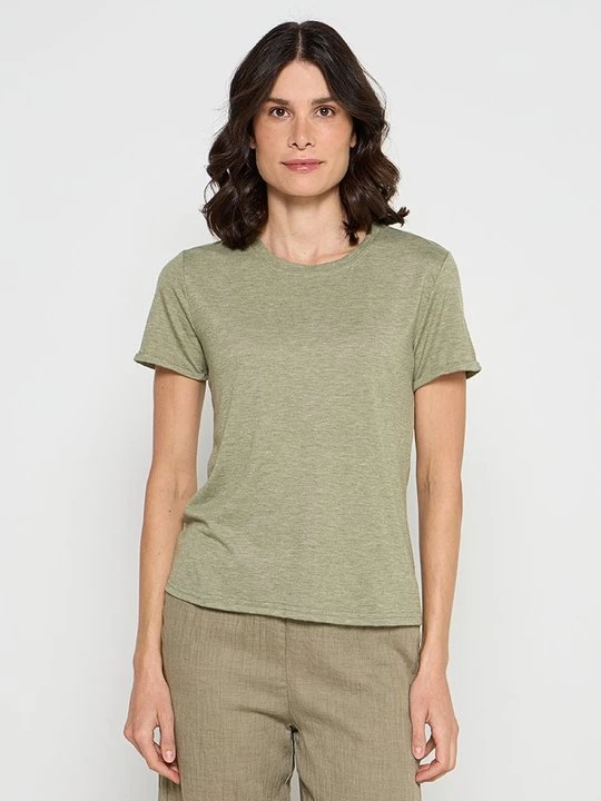 Zdjęcie produktu T-shirt basic Le Jardin du Lin khaki