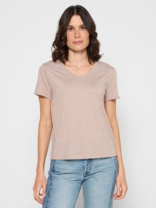 Zdjęcie produktu T-shirt basic Le Jardin du Lin beżowy