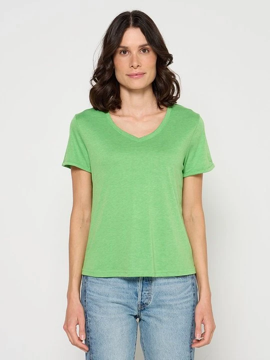 Zdjęcie produktu T-shirt basic Le Jardin du Lin zielony
