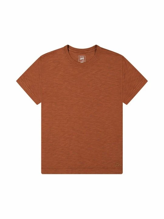 Zdjęcie produktu T-shirt basic Lee ciemnobrązowy