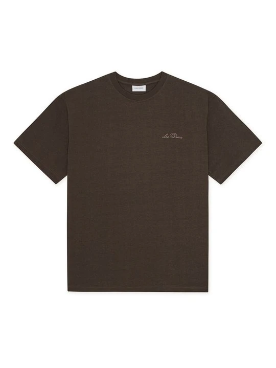 Zdjęcie produktu T-shirt basic Les Deux ciemnobrązowy