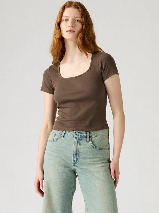 Zdjęcie produktu T-shirt basic Levi's brązowy melanż