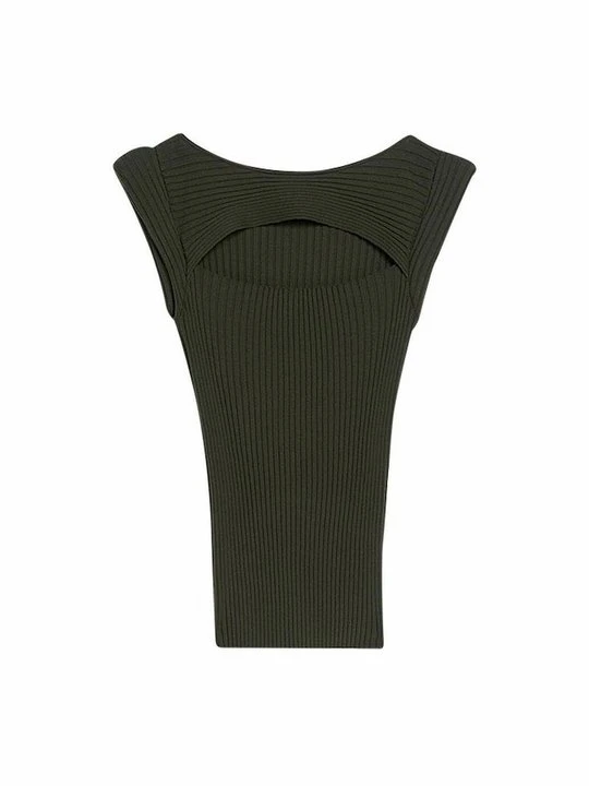 Zdjęcie produktu T-shirt basic Liu Jo oliwkowy