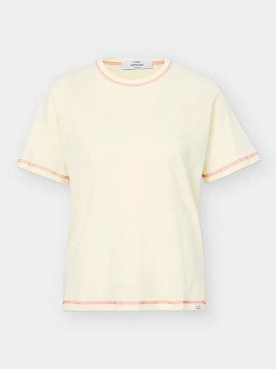 Zdjęcie produktu T-shirt basic Mads Nørgaard jasnożółty