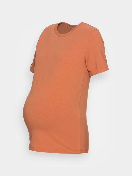 Zdjęcie produktu T-shirt basic Mamalicious brązowy