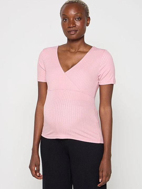 Zdjęcie produktu T-shirt basic Mamalicious jasnoróżowy