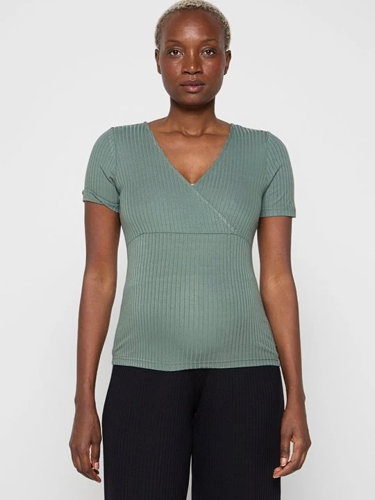 Zdjęcie produktu T-shirt basic Mamalicious zielony