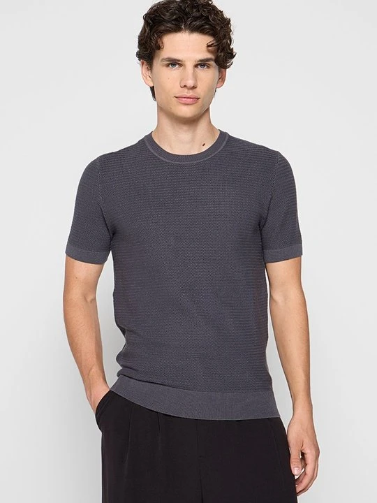 Zdjęcie produktu T-shirt basic Mango ciemnoszary