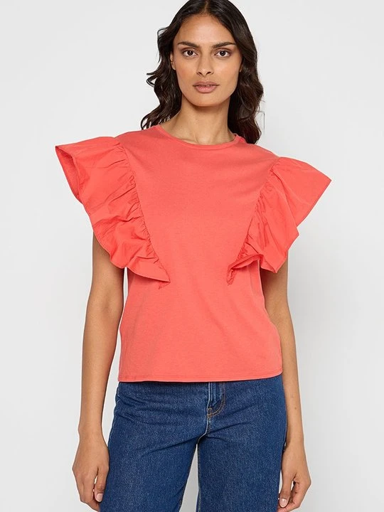 Zdjęcie produktu T-shirt basic Mango koralowy