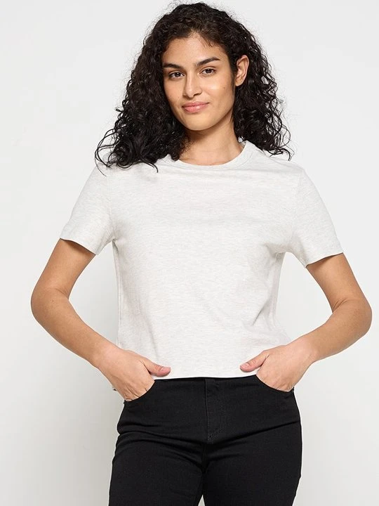 Zdjęcie produktu T-shirt basic Mango jasnoszary