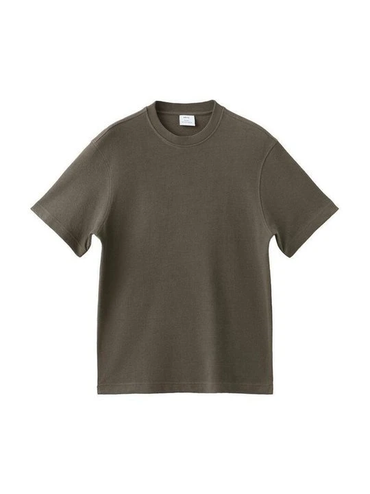 Zdjęcie produktu T-shirt basic Mango ciemnobrązowy