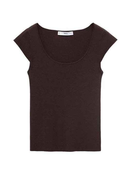 Zdjęcie produktu T-shirt basic Mango brązowy