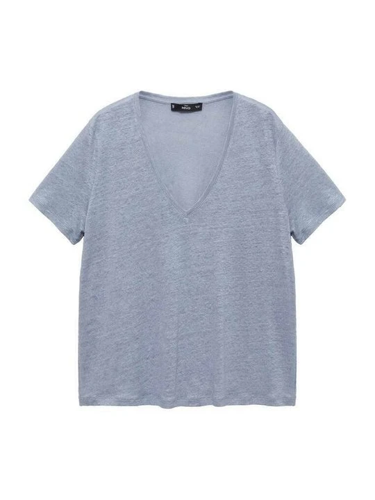 Zdjęcie produktu T-shirt basic Mango jasnoniebieski