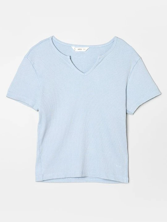 Zdjęcie produktu T-shirt basic Mango jasnoniebieski