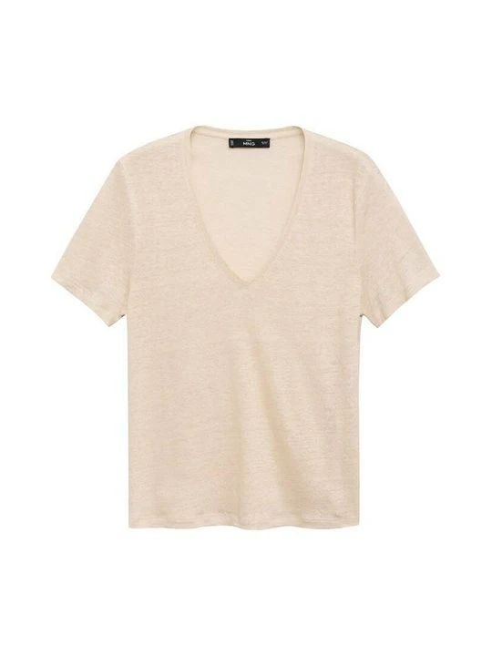 Zdjęcie produktu T-shirt basic Mango mleczny