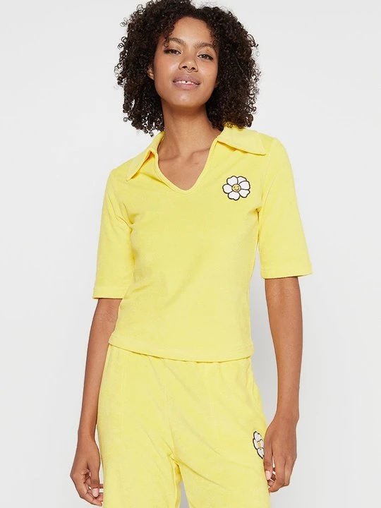 Zdjęcie produktu T-shirt basic Manoush żółty