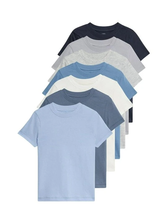Zdjęcie produktu T-shirt basic Marks & Spencer niebieski melanż