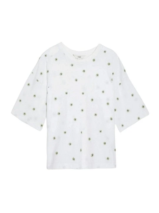 Zdjęcie produktu T-shirt basic Marks & Spencer zielony melanż