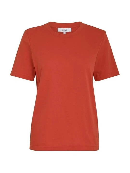 Zdjęcie produktu T-shirt basic Minus ciemnoczerwony melanż