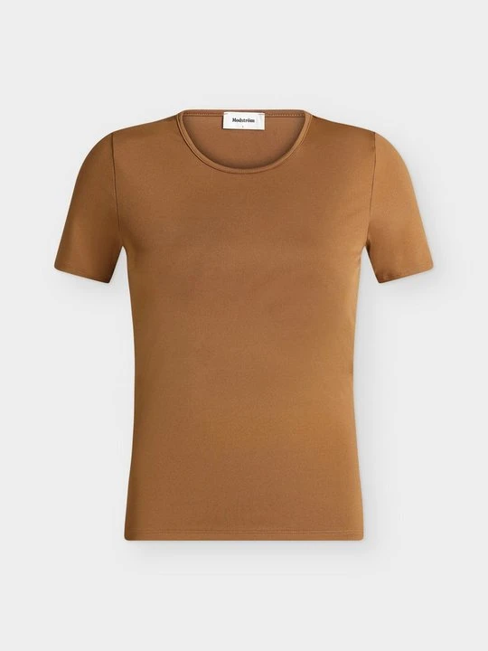 Zdjęcie produktu T-shirt basic Modström jasnobrązowy