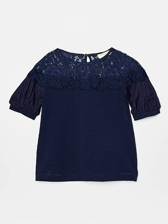 Zdjęcie produktu T-shirt basic Monnalisa granatowy