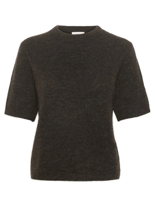 Zdjęcie produktu T-shirt basic My Essential Wardrobe ciemnobrązowy