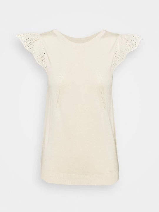 Zdjęcie produktu T-shirt basic NAF NAF mleczny