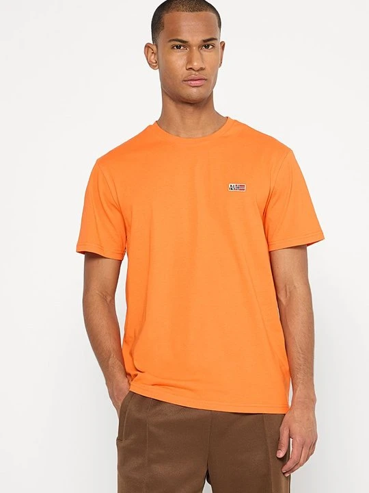 Zdjęcie produktu T-shirt basic Napapijri pomarańczowy
