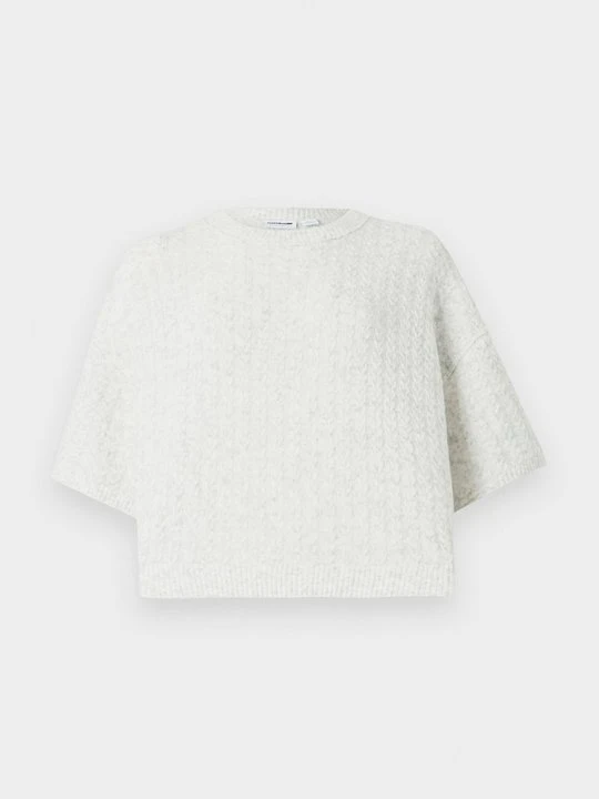 Zdjęcie produktu T-shirt basic Noisy May jasnoszary melanż