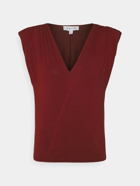 Zdjęcie produktu T-shirt basic Nu-In ciemnoczerwony