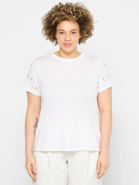 Zdjęcie produktu T-shirt basic ONLY Carmakoma biały