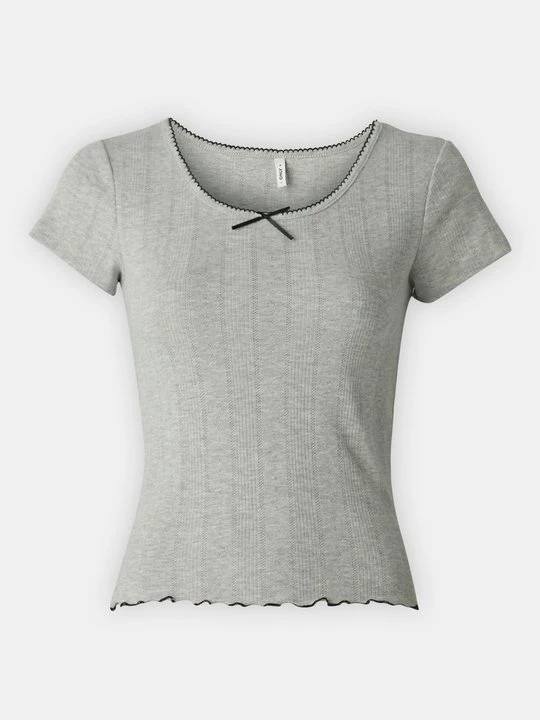 Zdjęcie produktu T-shirt basic Only jasnoszary melanż