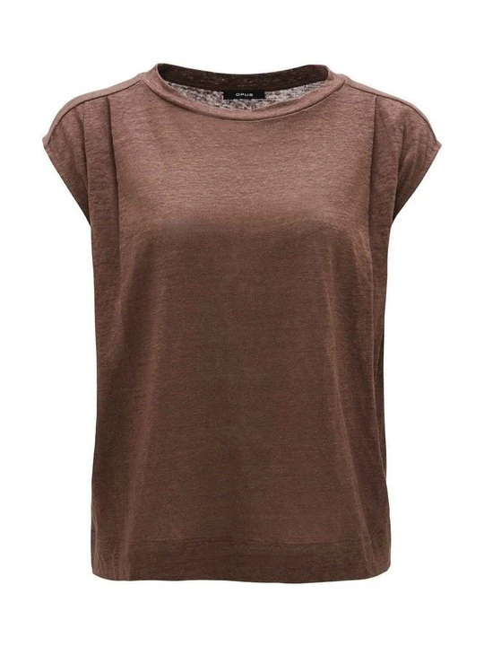Zdjęcie produktu T-shirt basic Opus brązowy