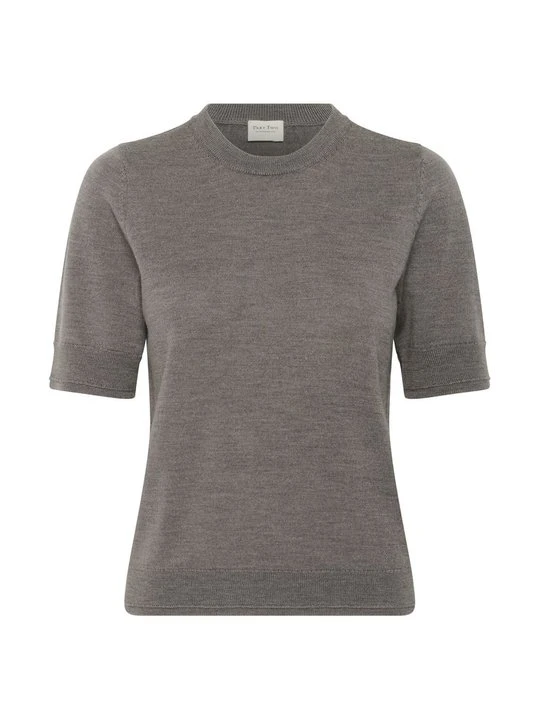 Zdjęcie produktu T-shirt basic Part Two szary melanż