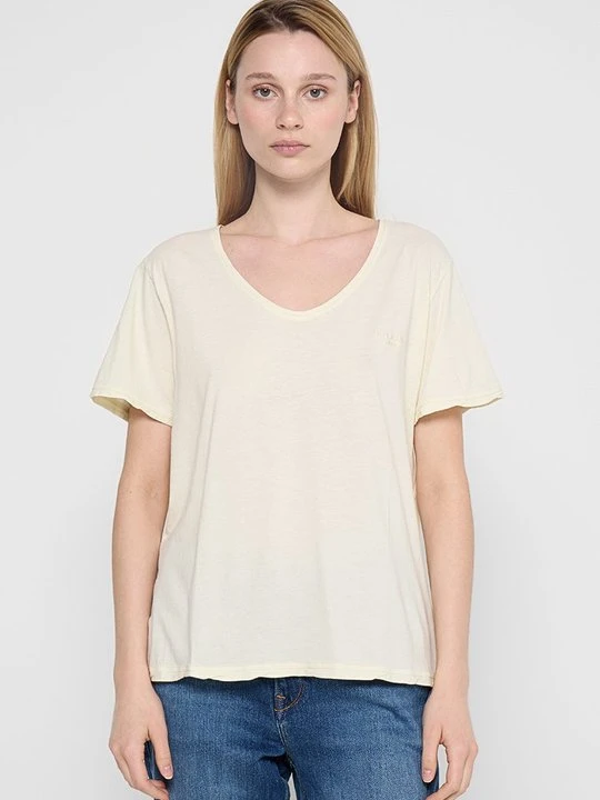 Zdjęcie produktu T-shirt basic Pepe Jeans jasnożółty