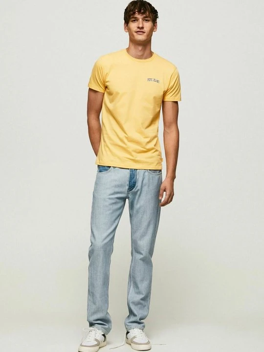 Zdjęcie produktu T-shirt basic Pepe Jeans jasnożółty