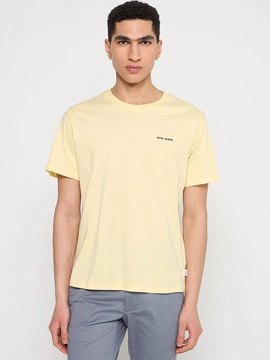 Zdjęcie produktu T-shirt basic Pepe Jeans jasnożółty