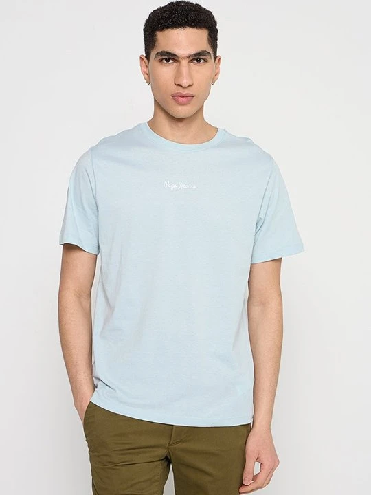 Zdjęcie produktu T-shirt basic Pepe Jeans jasnoniebieski