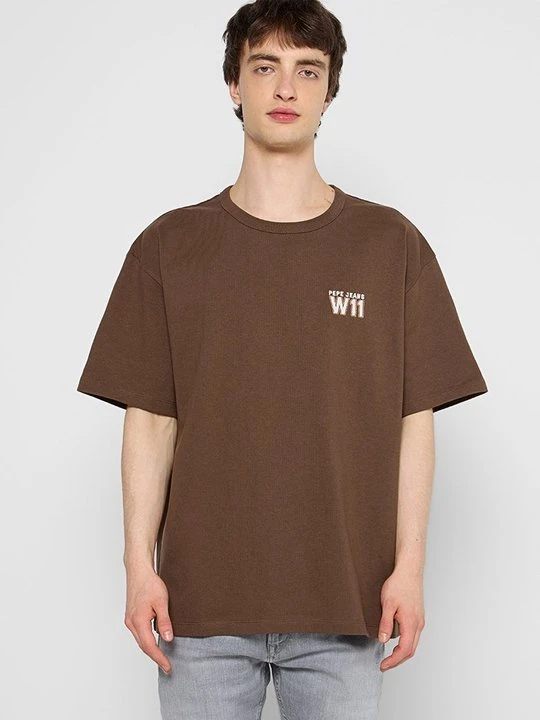 Zdjęcie produktu T-shirt basic Pepe Jeans brązowy