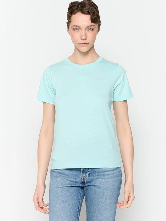Zdjęcie produktu T-shirt basic Pepe Jeans jasnoniebieski