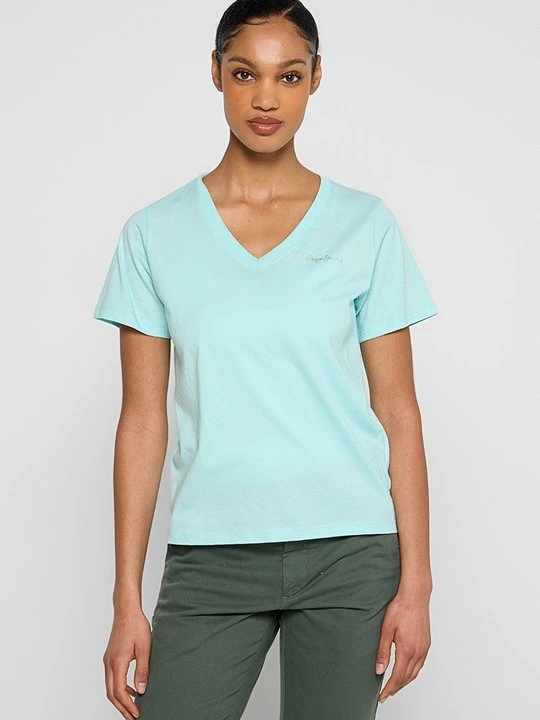 Zdjęcie produktu T-shirt basic Pepe Jeans jasnoniebieski
