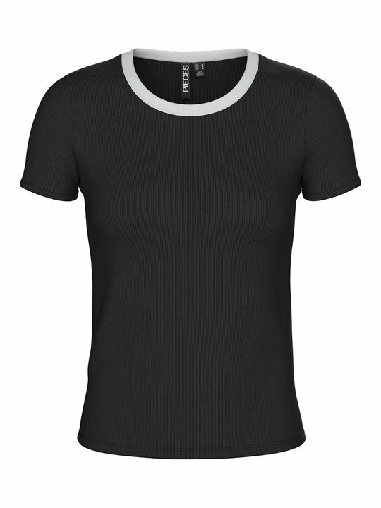 Zdjęcie produktu T-shirt basic Pieces czarny