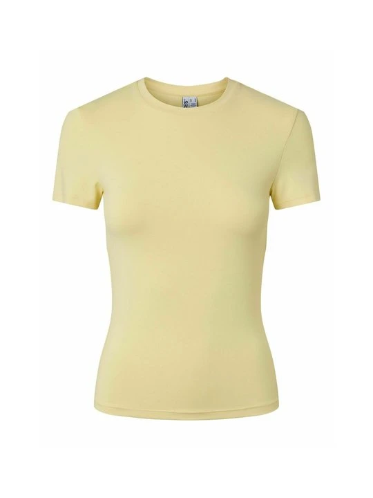 Zdjęcie produktu T-shirt basic Pieces jasnożółty