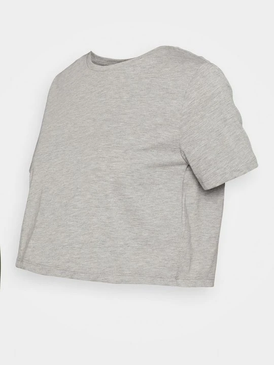 Zdjęcie produktu T-shirt basic Pieces jasnoszary melanż