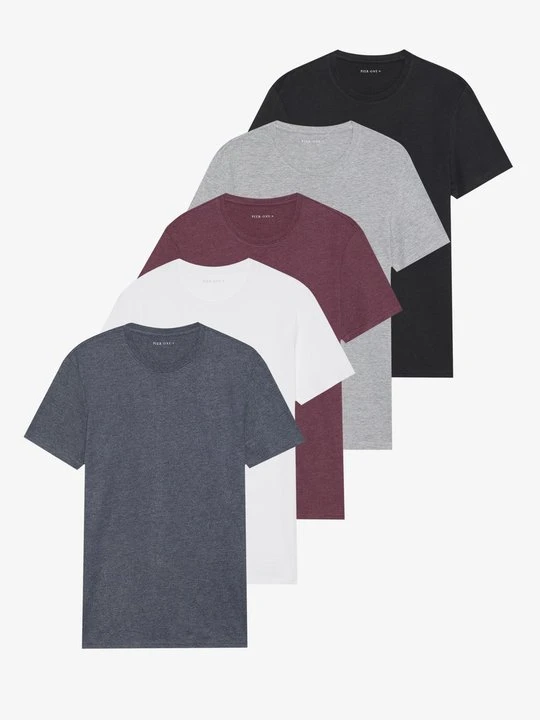 Zdjęcie produktu T-shirt basic Pier One bordowy melanż