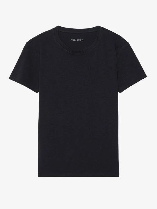 Zdjęcie produktu T-shirt basic Pier One czarny