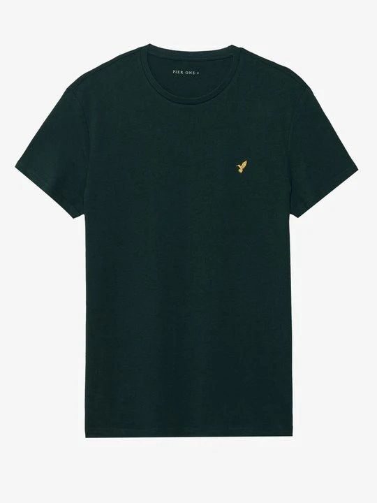 Zdjęcie produktu T-shirt basic Pier One ciemnozielony