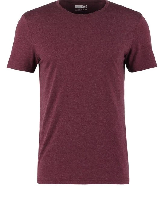 Zdjęcie produktu T-shirt basic Pier One bordowy melanż